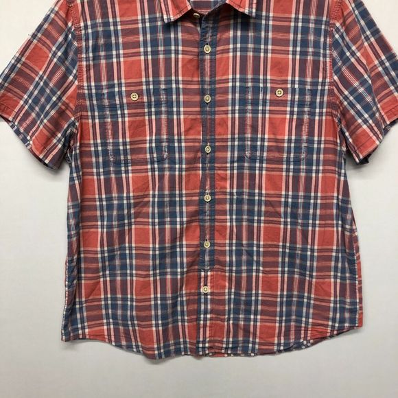 Lucky Brand Men Short Sleeve Cotton Button Shirt Top Size Extra Large M107 -17 - Picture 13 of 16